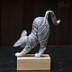 Figure 'Vaska the CAT', a papier-mache grey cat figurine. Figurines. Revkova Tatyana figurki, dekor (figurki-sculpt). Интернет-магазин Ярмарка Мастеров.  Фото №2