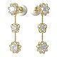 Gold earrings 'DNA' with moissanite, Earrings, Moscow,  Фото №1