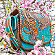 Женская кожаная сумка "Японский дракон" - цветная, Классическая сумка, Краснодар,  Фото №1