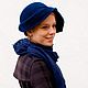 The Cloche hat - the hood 'blue velour'. Hats1. EDIS | дизайнерские шляпы Наталии Эдис. My Livemaster. Фото №4