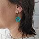 Earrings Classic Triangles Turquoise Gold buy. Earrings. Tatyana Kudryavceva (KroskaBusinca). My Livemaster. Фото №6