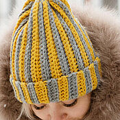 Аксессуары handmade. Livemaster - original item Women`s beanie knitted hat. Handmade.