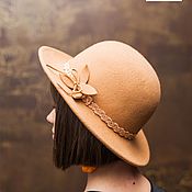 Панама БАНТ. Женская летняя шляпа. Шляпка двухцветная пляжная