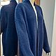 Кардиган мужской вязаный  темно-синий 50-54. Кардиганы. Sweater Star Вязание на заказ.. Ярмарка Мастеров.  Фото №4