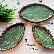 Посуда handmade. Livemaster - original item Plates made of cedar 