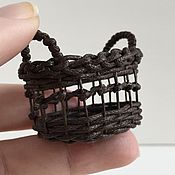 Куклы и игрушки handmade. Livemaster - original item Doll Miniature 1:12 Doll Basket Toy Accessories. Handmade.