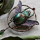 Brooch-pin: ' Scarabaeus ' modern, beetle. Brooches. House Of The Moon Dew. My Livemaster. Фото №5