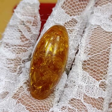 Винтаж ручной работы. Ярмарка Мастеров - ручная работа Кольцо винтаж Янтарь. Handmade.