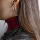 Earrings 'Tubes' 925 silver, Stud earrings, Moscow,  Фото №1