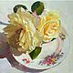Картина-миниатюра маслом Цветы и чай #1, Картины, Самара,  Фото №1