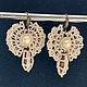  Olonets butterfly earrings. Folk decorations. Marina Lambrozo leather and stone. My Livemaster. Фото №4