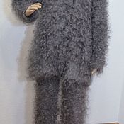 Одежда handmade. Livemaster - original item DOWN SUIT KNITTED from CURLY DOWN UNISEX. Handmade.