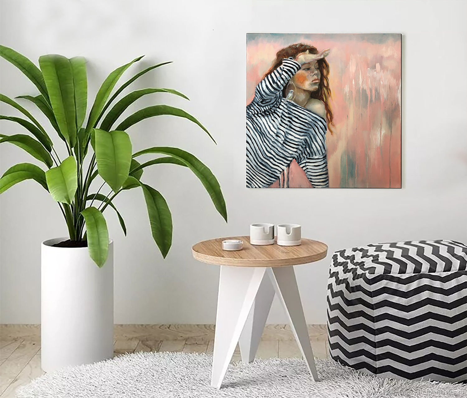 Girl in a vest, bedroom painting, oil on canvas, Pictures, St. Petersburg,  Фото №1