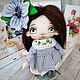 Заказать  Текстильная кукла Мальва Лесная Примли Блю. teensy dolls. Ярмарка Мастеров. . Интерьерная кукла Фото №3