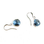 Украшения handmade. Livemaster - original item Dark blue earrings with pendants 