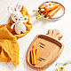  Тарелка детская Морковка / тарелка деревянная, Детская посуда, Сергиев Посад,  Фото №1