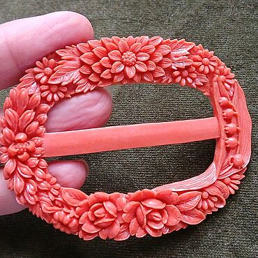 Винтаж ручной работы. Ярмарка Мастеров - ручная работа Пряжка из целлулоида. Handmade.
