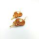 Soutache Earrings with crystals Copper metallic shiny. Earrings. Natalia Luzik Jewelry&Accessories (nataluzik). Online shopping on My Livemaster.  Фото №2