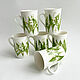  Lily of the valley mugs 6 pcs. Mugs and cups. ArtFlera (artflera). My Livemaster. Фото №4