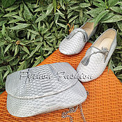 Обувь ручной работы handmade. Livemaster - original item Summer set from Python. Loafers and a clutch.. Handmade.