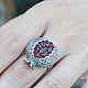 Order Garnet ring with zircons made of 925 GA0051 silver. Sunny Silver. Livemaster. . Rings Фото №3
