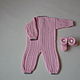 Light pink knitted set. Overall for children. 4 children-baby. My Livemaster. Фото №4