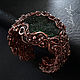 Order Bracelet with stone uvarovit metal copper ' Mistress'. Del-moro. Livemaster. . Hard bracelet Фото №3
