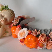 Работы для детей, handmade. Livemaster - original item Headband pumpkin 