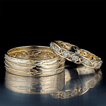 Картины и панно ручной работы. Ярмарка Мастеров - ручная работа Кольца обручальные пара. Handmade.