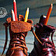 'Pencil holder shoes' genuine leather ,handmade. Pencil holders. VOLGA-VOLGA. My Livemaster. Фото №6