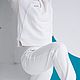 Белый трикотажный свитшот с высоким воротником. Спортивные костюмы. Анна Вычугжанина. Ярмарка Мастеров.  Фото №5