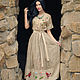 Linen dress in ethno style with embroidery ' Birds', Dresses, Vinnitsa,  Фото №1
