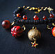 'Circus magic under the Red star', bracelet with pumpkins. Bead bracelet. legendavincento. Online shopping on My Livemaster.  Фото №2