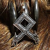 Русский стиль handmade. Livemaster - original item rune Odal (otal) with wolves. Handmade.