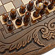 Chess backgammon carved 'Chess history' 50, Harutyunyan. Chess. H-Present more, than a gift!. Online shopping on My Livemaster.  Фото №2