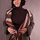 Пальто женское,  длинное, с поясом и яркими вставками. Пальто. Knitwear by Elena Doroshina. Ярмарка Мастеров.  Фото №5