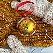 Сувениры и подарки handmade. Livemaster - original item New Year`s Ball Golden Watch. Handmade.