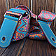 Strap for electric guitar under handmade straps made of slings and leather, Strap for guitar, St. Petersburg,  Фото №1