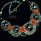 Order Necklace Combination Orange Gray (401) designer jewelry. Svetlana Parenkova (parenkova). Livemaster. . Necklace Фото №3