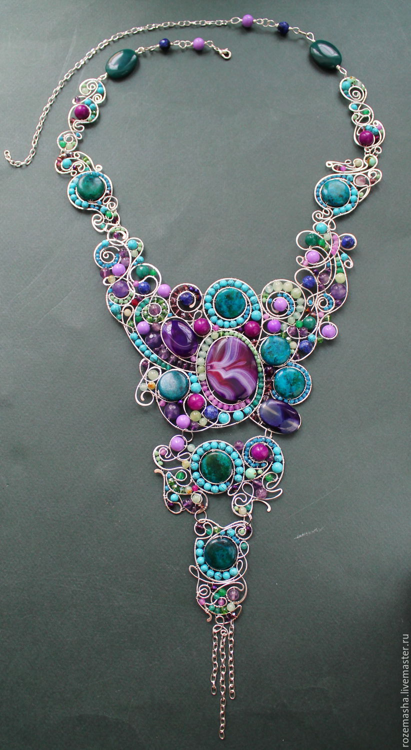 Necklace Titania (variant in silver metal) – купить на Ярмарке Мастеров ...