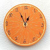 Для дома и интерьера handmade. Livemaster - original item Watch Orange Orange 4 diameter. Handmade.