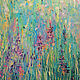 Oil painting with flowers. Abstract Flowers Field grass Summer, Pictures, Alicante,  Фото №1