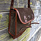 Order Hunting bag made of suede in the trap style. Labour. Livemaster. . Gifts for hunters and fishers Фото №3