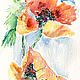 watercolor. Watercolor miniature. flowers. Oriental poppy. Pictures. ArtShipilina. My Livemaster. Фото №4