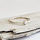 Серебряное кольцо с жемчужиной, серебро 925 пробы, Кольца, Прага,  Фото №1