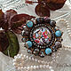 Brooch birds embroidery with stones and beads. Brooches. vettochka. My Livemaster. Фото №5