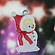The decoration on the window, Snowman girl. Snowmen. Ma-rine. Online shopping on My Livemaster.  Фото №2