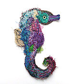 Материалы для творчества handmade. Livemaster - original item Author`s patch (applique) handmade seahorse. Handmade.