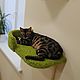 Wall SHELF-bench with a side for cats to buy. Order per size. Lodge. Workshop for dogs and cats. Online shopping on My Livemaster.  Фото №2