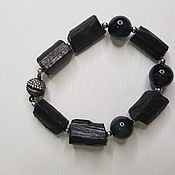 Украшения handmade. Livemaster - original item Bracelet made of black trmaline (sherl). Handmade.